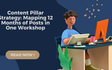 content pillar strategy 2025, 12 month content plan, content mapping workshop, seo content pillar example, marketing content calendar template, pillar based content strategy, rsds content workshop, topic cluster seo, content strategy for service brands, blog content calendar 2025